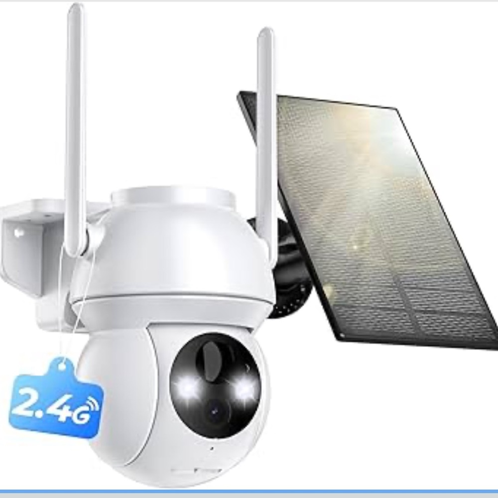 2K HD Security Camera with Solar Panel
